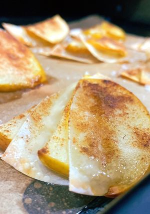 餃子皮で作ったクリスピーりんご-レシピのメイン写真