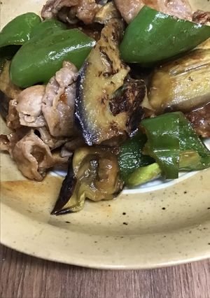 ビールのつまみ/茄子ピーマン豚肉味噌炒め-レシピのメイン写真