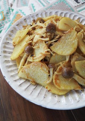 長芋ときのこのカレーソテー-レシピのメイン写真