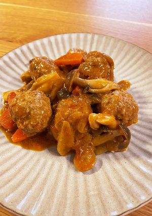 ミートボールのデミ風煮込み-レシピのメイン写真