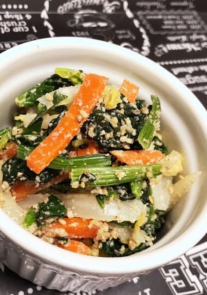 三色野菜のごま和え-レシピのメイン写真