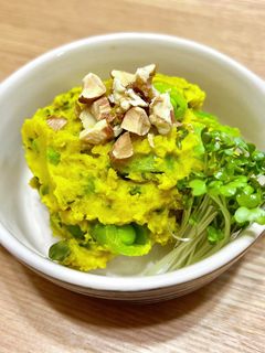スナップえんどうのかぼちゃサラダ-レシピのメイン写真