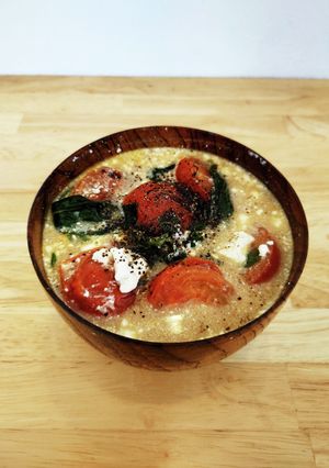 トマトとクリームチーズの味噌汁-レシピのメイン写真