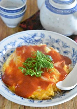 かに玉の甘酢あんかけ丼-レシピのメイン写真