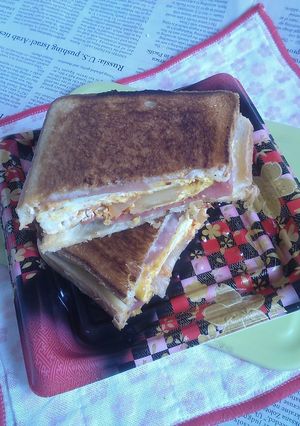 ビアソチーズ厚焼き玉子のホットサンドV2-レシピのメイン写真