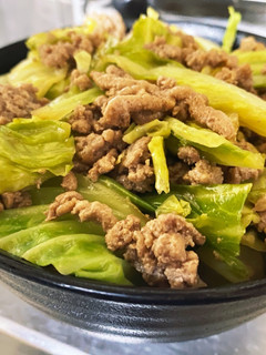簡単ひき肉キャベツ丼-レシピのメイン写真