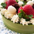 抹茶とあずきのムースケーキ