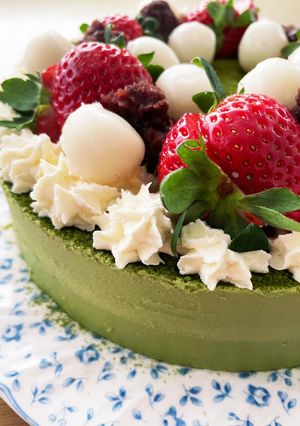 抹茶とあずきのムースケーキ-レシピのメイン写真