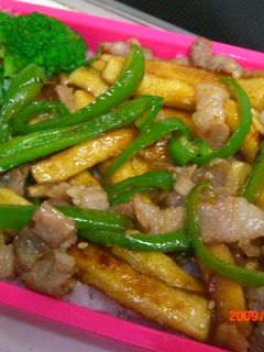 高野豆腐&豚肉チンジャオロース☆焼肉味-レシピのメイン写真