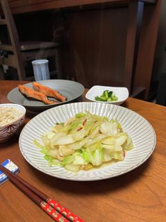 簡単白菜と油揚げのごま油炒め-レシピのメイン写真