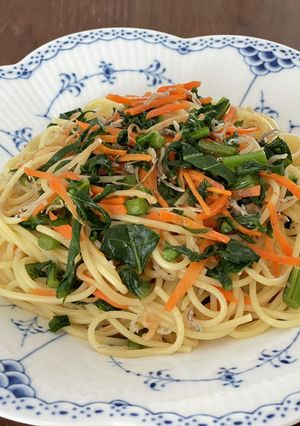 大根の葉・切干し大根・ちりめんのパスタ-レシピのメイン写真