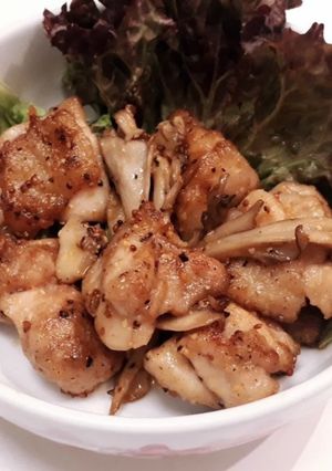 鶏もも肉とキノコのマスタード風-レシピのメイン写真