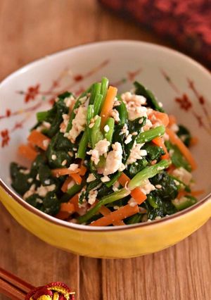 家庭料理の定番！ほうれん草の白和え-レシピのメイン写真