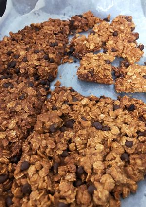 もち麦フレーク入りチョコクッキー-レシピのメイン写真