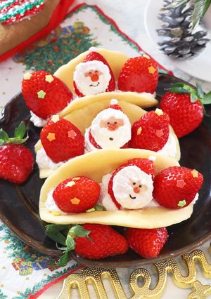 クリスマスに☆レンジで!米粉のオムレット-レシピのメイン写真