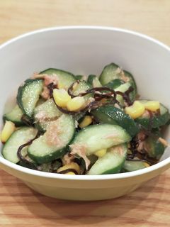 親父特製きゅりとツナと塩昆布サラダ-レシピのメイン写真