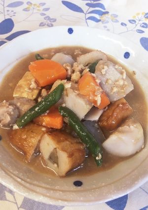 給食の「肉みそおでん」♡煮物風-レシピのメイン写真