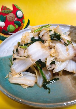 白菜と豚肉のぽん酢炒め　-レシピのメイン写真
