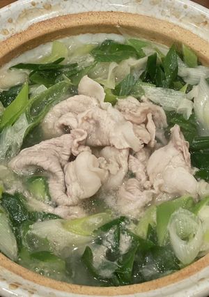 白葱と豚肉de鍋-レシピのメイン写真