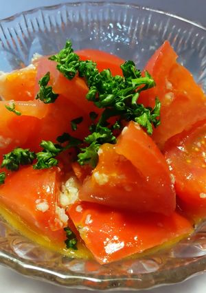 トマトのマリネ　鮒寿司（鮒ずし）の飯入り-レシピのメイン写真
