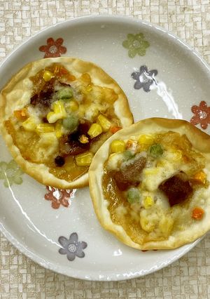 【幼児食】チキンのミニピザ-レシピのメイン写真
