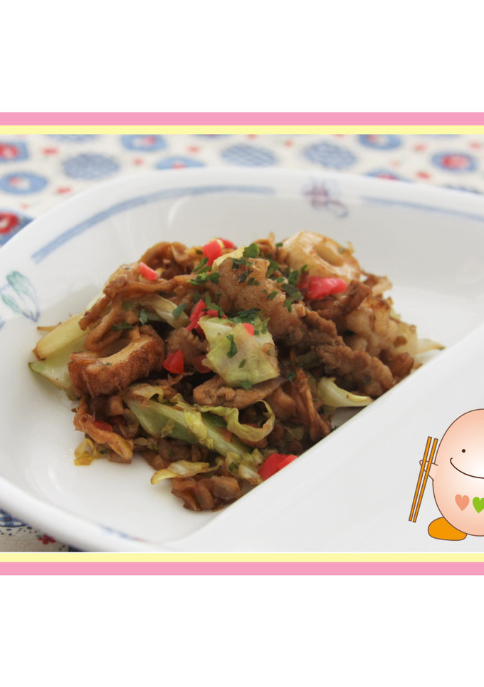 たべまる給食　切干しだいこんのソース炒め-レシピのメイン写真
