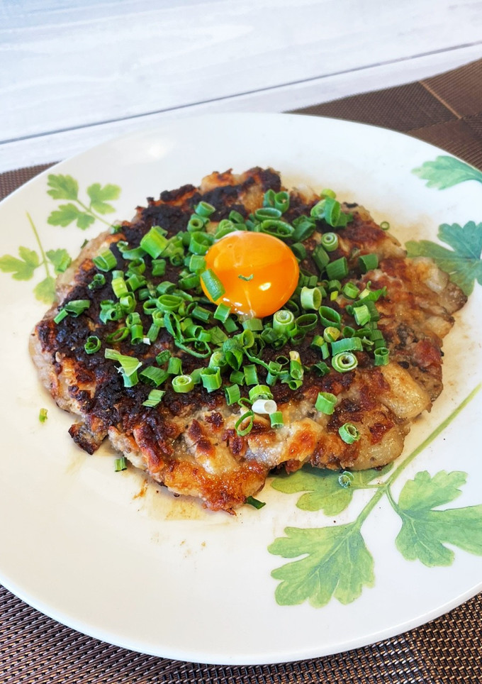 【ポリ袋で簡単】お餅と長芋のふわとろ焼き-レシピのメイン写真