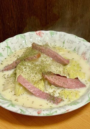 白菜とハムのクリーム煮-レシピのメイン写真