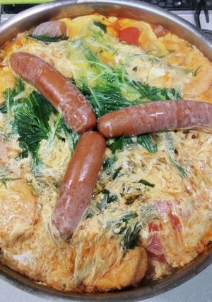 トマトのほうとう 酸辣風味-レシピのメイン写真