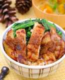 鶏肉のシャリアピン風ステーキ丼
