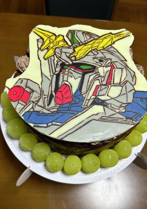 ユニコーンガンダムケーキ☆キャラチョコ☆-レシピのメイン写真