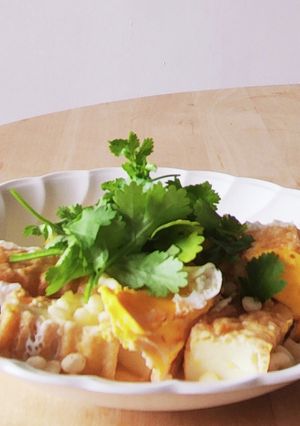 レンジ3分☆厚揚げの白だし丼☆昼飯-レシピのメイン写真