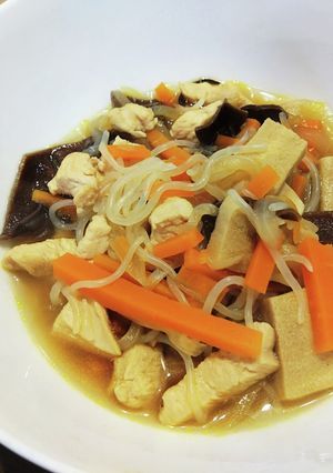 鶏肉と凍み豆腐の煮物-レシピのメイン写真