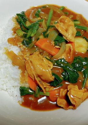 豚バラとほうれん草のカレー-レシピのメイン写真