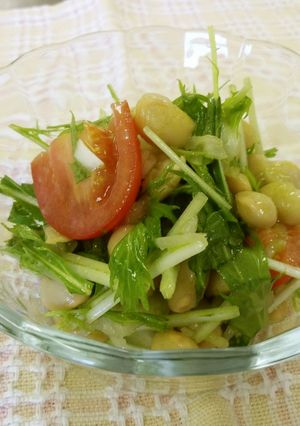 お茶入りドレッシングの豆サラダ-レシピのメイン写真