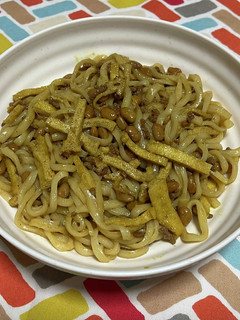 超簡単☆カレー納豆焼きうどん♪♪-レシピのメイン写真