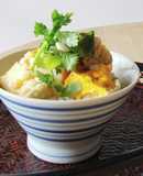 厚揚げ★たぬき卵丼☆塾ご飯☆昼飯☆1人飯