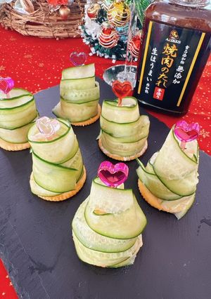 焼肉生だれでクリスマスツリーポテトサラダ-レシピのメイン写真