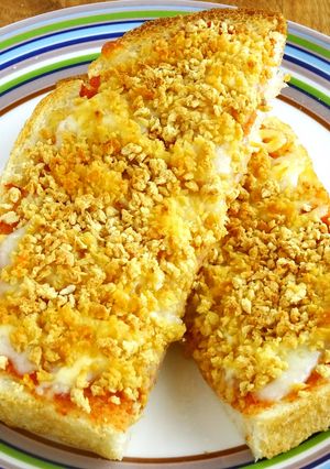 タンパク質+大豆ミートの簡単ピザトースト-レシピのメイン写真