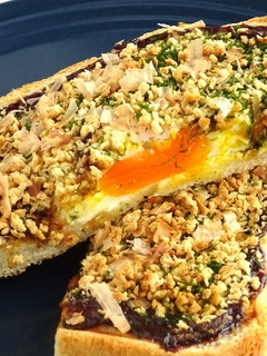 カリカリ大豆ミートのお好み焼き風トースト-レシピのメイン写真