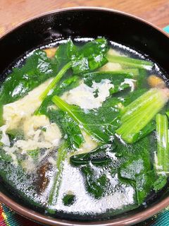 なめことほうれん草の中華スープ-レシピのメイン写真