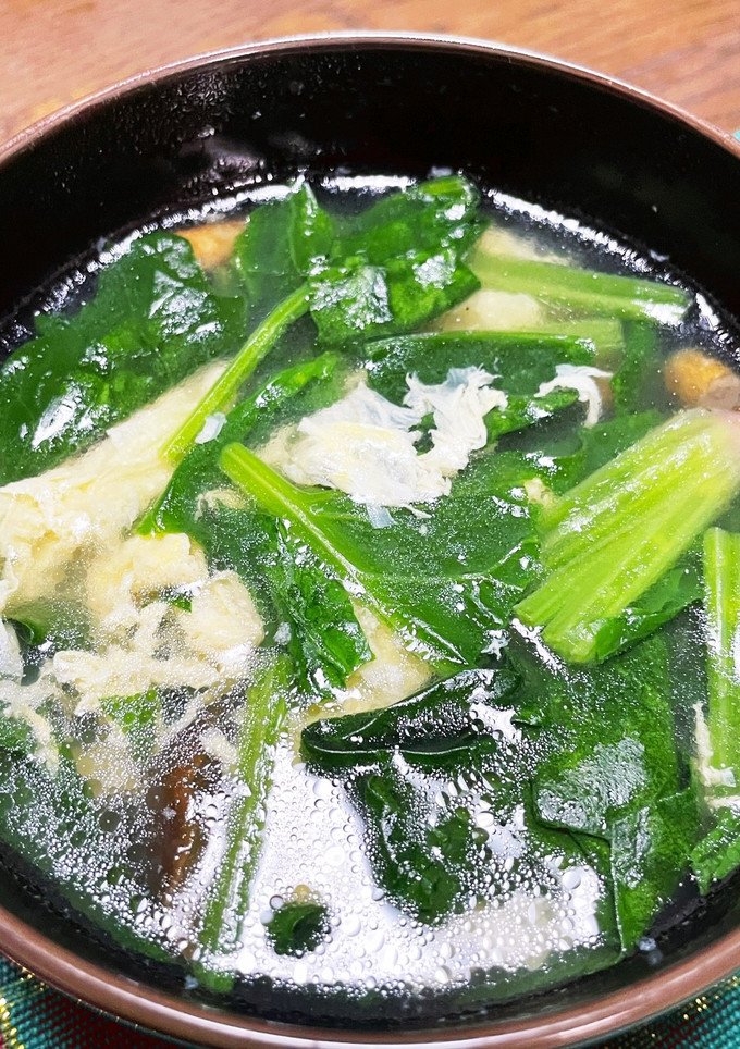なめことほうれん草の中華スープ-レシピのメイン写真