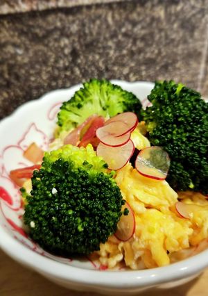 ベーコンと炒り卵の和え物-レシピのメイン写真