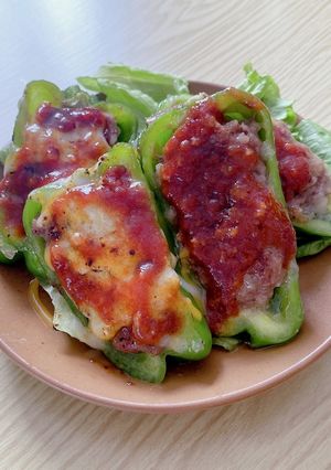 ピーマンの肉詰め-レシピのメイン写真