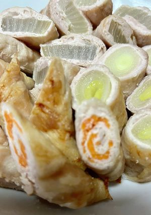 野菜の肉巻き(玉ねぎ、人参、白ネギ)-レシピのメイン写真