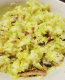 カレー白菜混ぜ込みのダブル芋サラダ