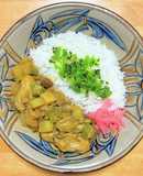 牡蠣と大根とナメコとオクラのカレー