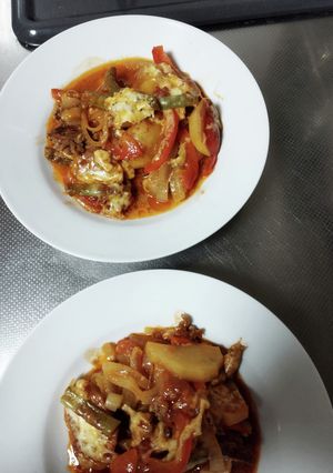 ひき肉と野菜のチーズ焼き-レシピのメイン写真