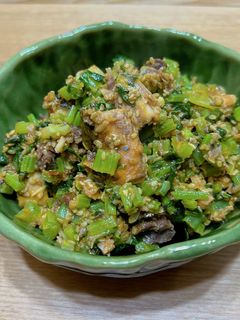 サバと大根菜の炒め和え-レシピのメイン写真