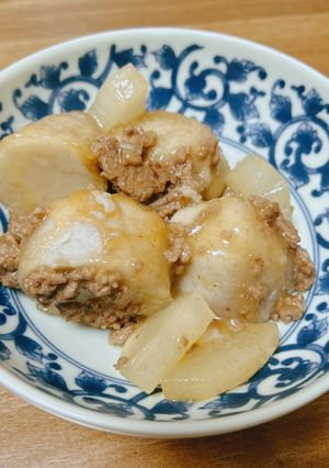 ズボラさんの里芋とひき肉の餡かけ-レシピのメイン写真